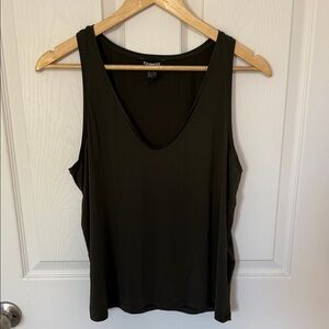 Express Dark Green Sleeveless Tank Top